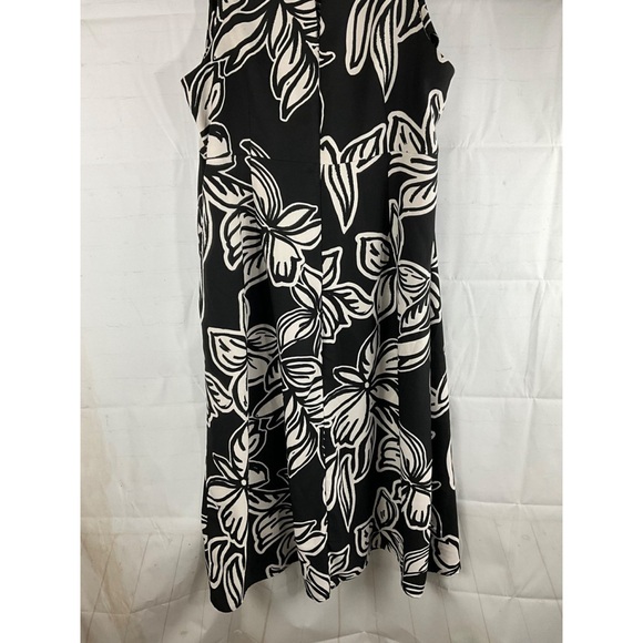 Cato Floral Sleeveless Maxi Dress 18/20W Black White Sheath Used - Picture 5 of 5